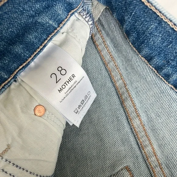 Mother Lil Outsider Sneak Bootcut Jeans Flag Me Down Size 28 Petite - Picture 10 of 10